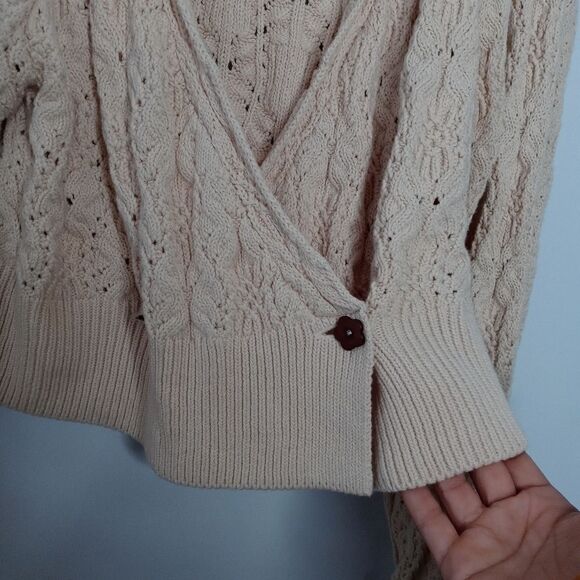 FREE PEOPLE OLIVE YOU CARDI IN MACADAMIA - Picture 7 of 11
